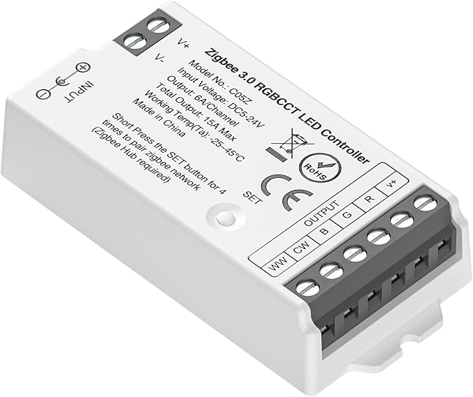 BTF-LIGHTING Tuya Zigbee 3.0 C05Z LED Controller Support RGBCCT 6 pin PWM FCOB by BTF-LIGHTING