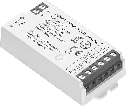 BTF-LIGHTING Tuya Zigbee 3.0 C05Z LED Controller Support RGBCCT 6 pin PWM FCOB by BTF-LIGHTING