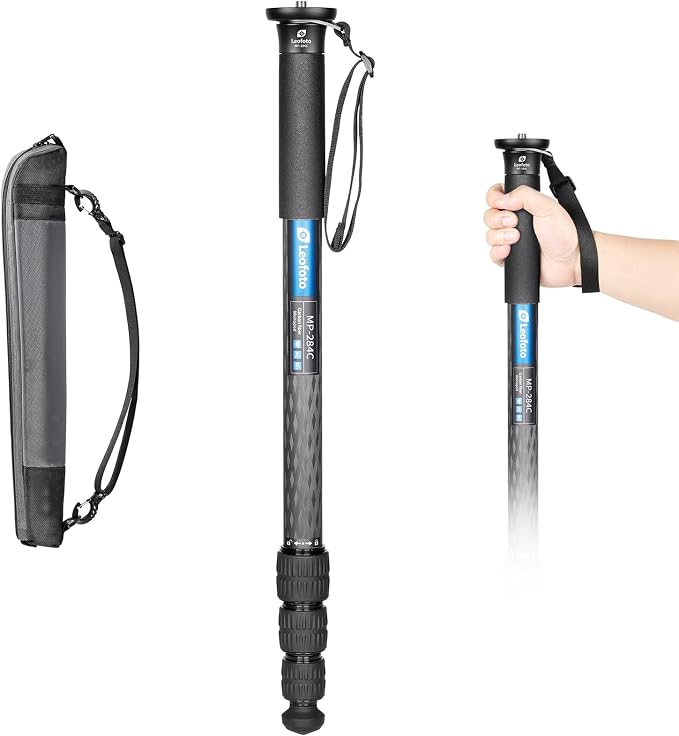 Leofoto MP-284 CF Monopod Carbon Fiber 65" Tall 4 Section by TAKINGITFURTHER-LEOFOTO