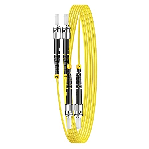FiberPrime- OS2 ST to ST Single Mode Fiber Patch Cable, Duplex Singlemode by Unknown