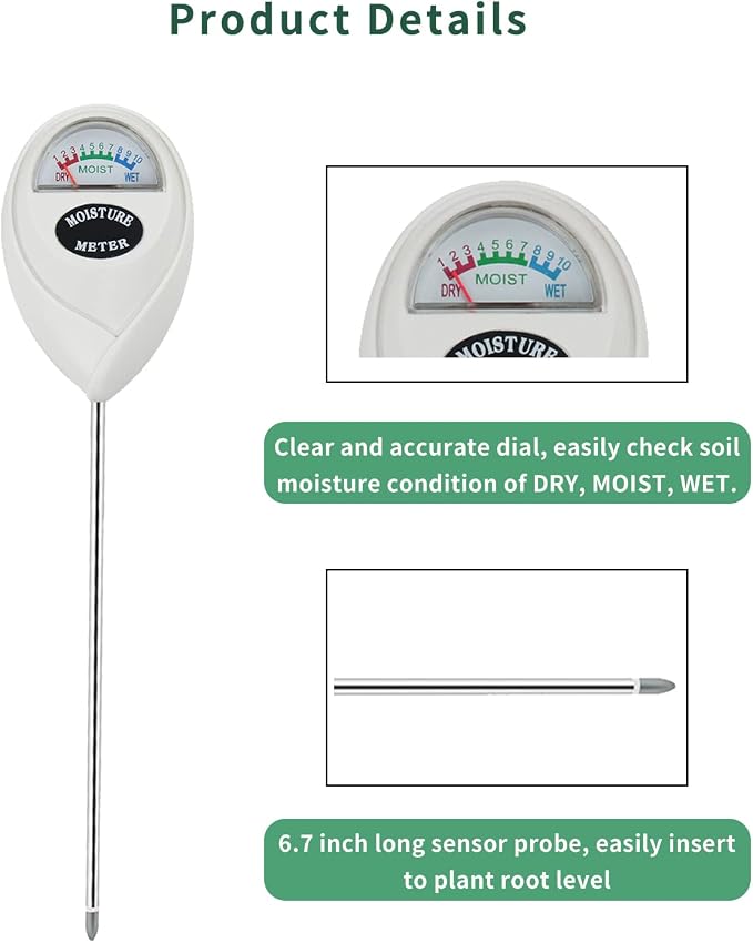 Censinda Soil Moisture Meter, 2 Pack Soil Moisture Monitor - Image 4