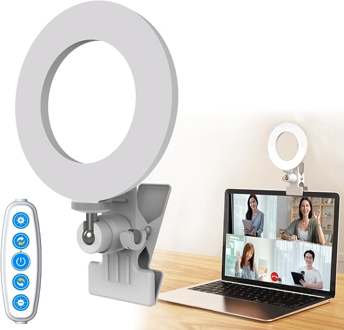 Selfila Ring Light 5 Inch USB Portable, 3200K-6500K Dimmable LED Clip on by SELFILATechnology