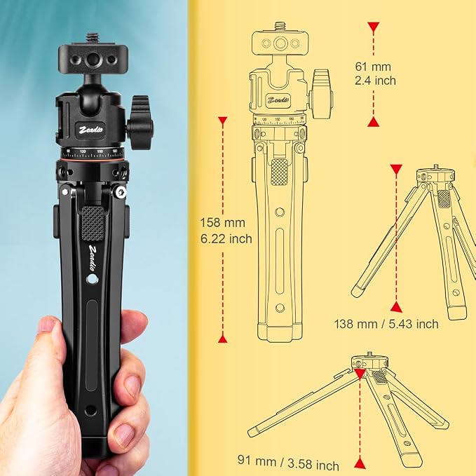 Zeadio Heavy Duty Metal Tripod Kit: - Image 5
