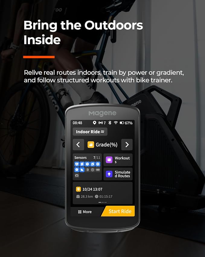 Magene C706 Smart GPS Bike Computer – 3.3" Color Touchscreen - Image 7