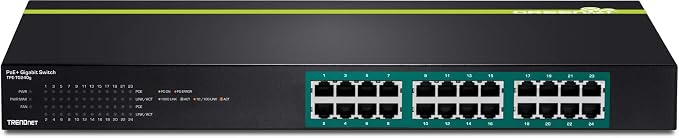 TRENDnet 24-Port Gigabit PoE+ Switch, LED Indicators, 370 Watt Power Budget - Image 2