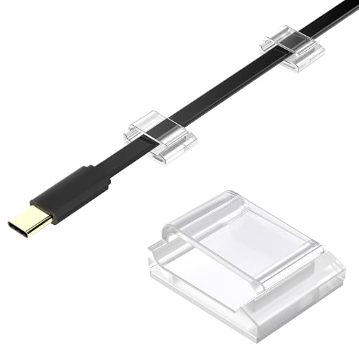 AGPTEK Ethernet Cable Clips, Flat Cord Clips Small Cable Holder Management by AGPTEK