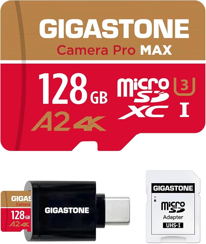 【5-Years Data Recovery】 GIGASTONE 128GB Micro SD Card by Gigastone