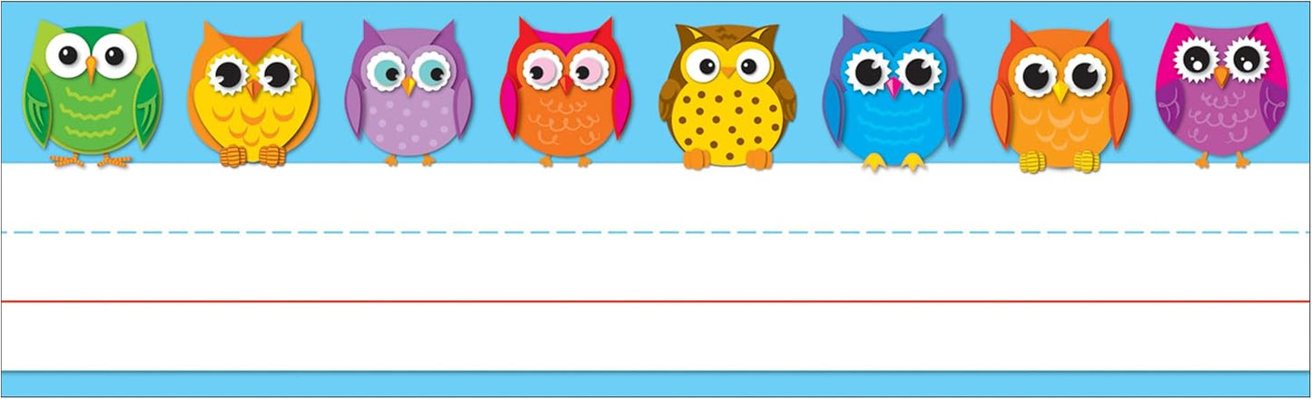Carson Dellosa 36PC Owl Name Labels For Kids, Tags for Labeling Classroom, School Supplies, Chalkboard, Desk Organizer and Locker Organization Teacher Decor