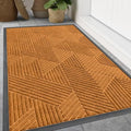 Smiry Front Door Mat Outside Entrance, Low Profile Rubber Doormat by Smiry
