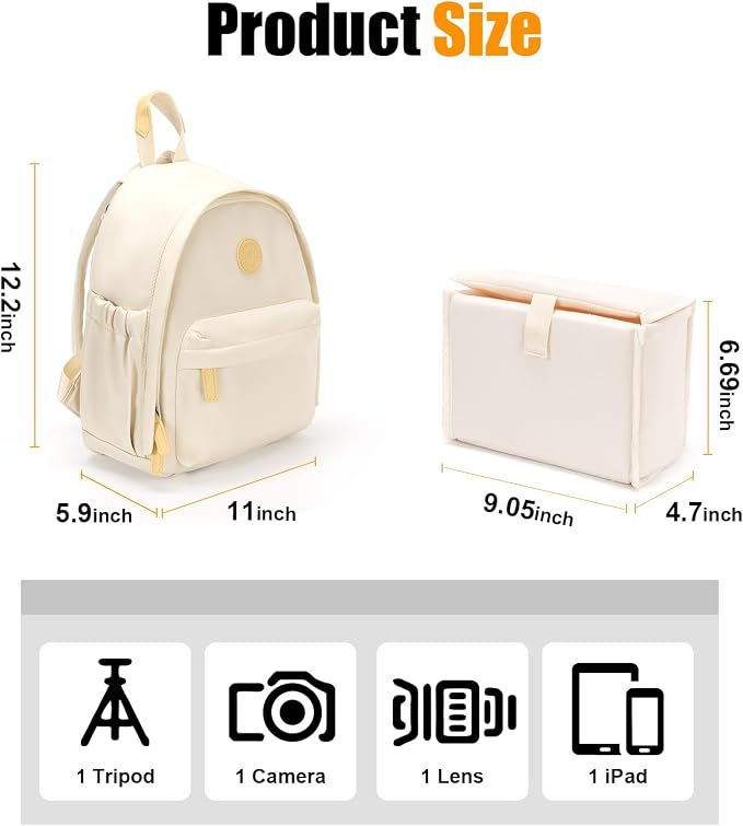 Cwatcun Camera Backpack Bag Small - Image 7