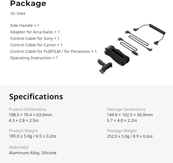 SMALLRIG Side Handle for Arca-Swiss - Image 9