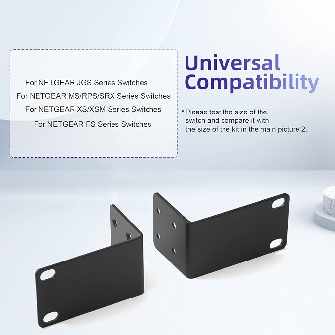 Universal Rack Mount Kit 1U Rack Ears - Image 6