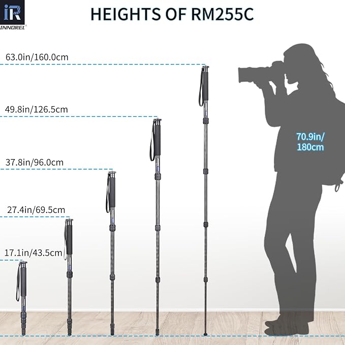 Carbon Fiber Camera Monopod INNOREL RM255C Professional Portable Compact - Image 5