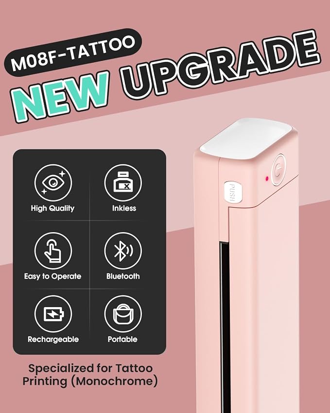 Phomemo Tattoo Stencil Printer, M08F Wireless Thermal Tattoo Printer - Image 2