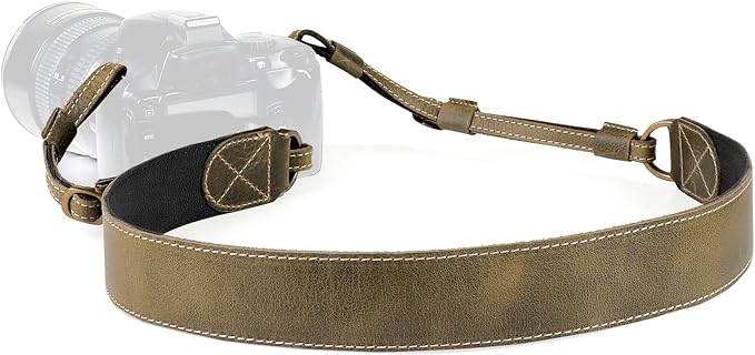 MegaGear SLR, DSLR Sierra Series Genuine Leather Camera Shoulder or Neck Strap by MegaGear