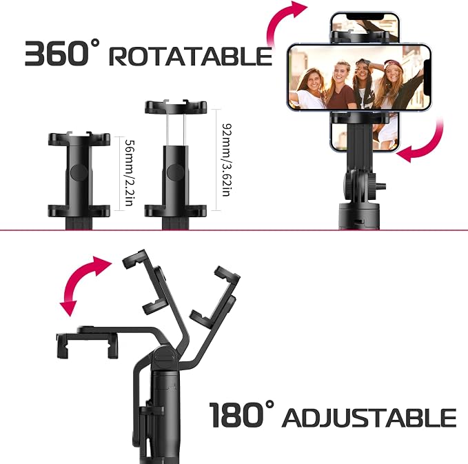 ULANZI SK-03 Selfie Stick Tripod, 3 in 1 Extendable Phone Holder - Image 3