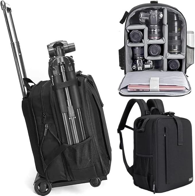 Cwatcun Camera Backpack Trolley Case Bag by FocusonCameraBag