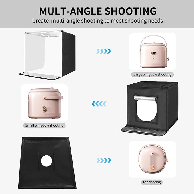 Pro 16"x16" Photo Studio Light Box 3-Side Light Panel/3-Temp/Dimmable - Image 5