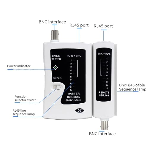 Coaxial Coax Cable Tester Portable BNC RJ59 RJ45 cat5 cat5e cat6 cat6a UTP Wire - Image 6
