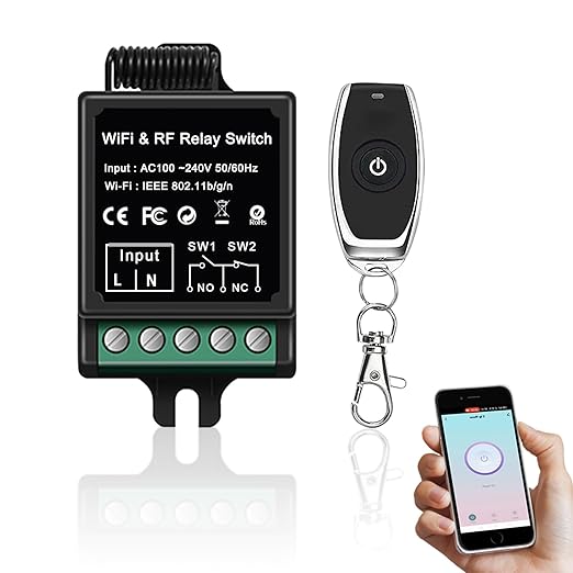 Smart Dry Contact Switch, AC Wireless Relay by idealWIN