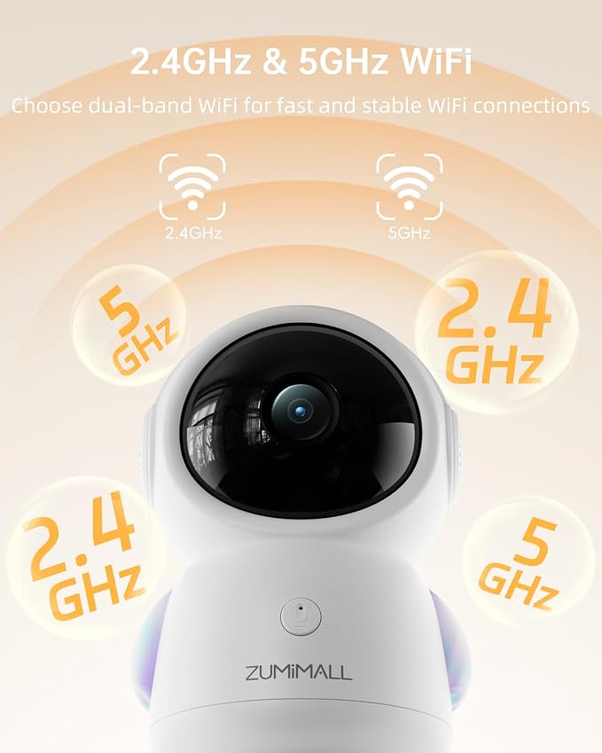 ZUMIMALL 360° Indoor Security Camera, 3MP Baby Monitor Camera, 24/7 Recording - Image 6