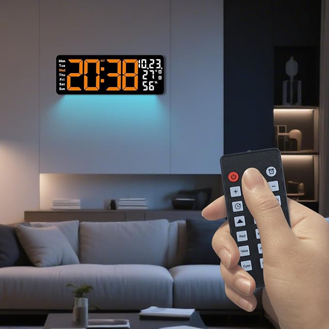 Digital Wall Clock Large Display, 17.3" Digital Clock - Image 4