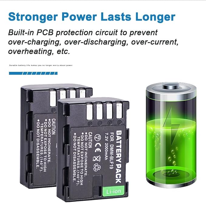 DMW-BLF19E Camera Battery Multifunctional Charger Set Compatible - Image 6