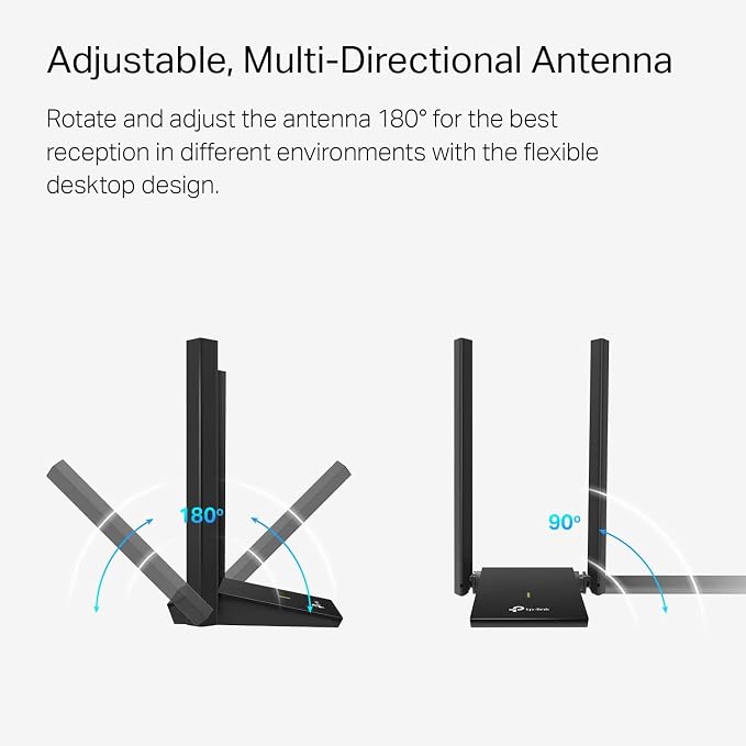 TP-Link USB WiFi Adapter, AC1300Mbps Dual Band 5dBi High Gain Antenna 2.4GHz/ - Image 6