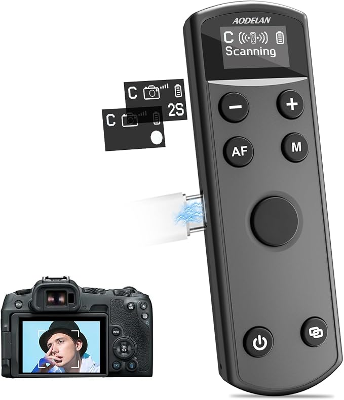 Remote Control for Canon Camera, Rechargeable Wireless Shutter Release by AODELAN