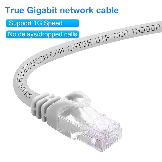 CAT 6 Ethernet Cable 10FT, Indoor High-Speed 10Gbps Snagless CAT6 10FT Ethernet - Image 3