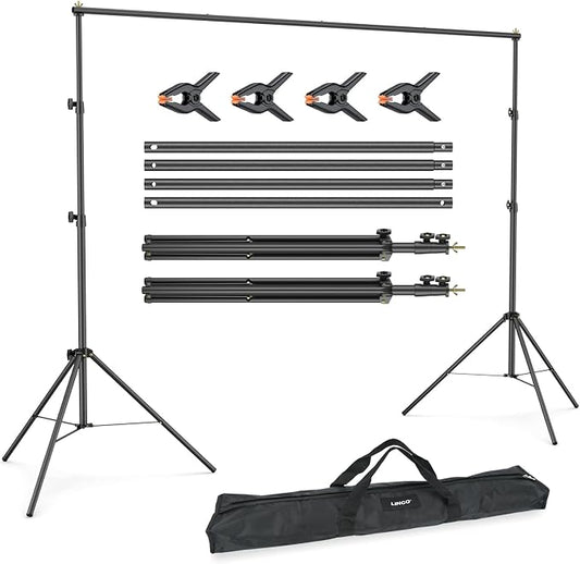LINCO Lincostore Backdrop Support Stand Kit 10x6.5ft Adjustable Photography by LINCO