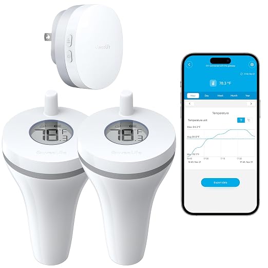 GoveeLife WiFi Pool Thermometer P1 Wireless App Easy Read, Smart Digital by GoveeLife