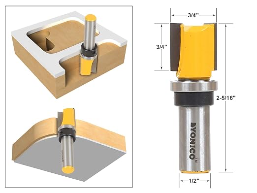 YONICO Router Bits Pattern Bit Flush Trim 3/4-Inch Diameter 1/2-Inch Shank 14131 - Image 2