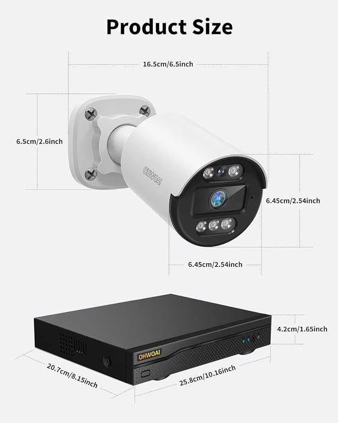 《All-in-One DVR & 80FT Night Vision》Outdoor Wired Security Camera System - Image 8
