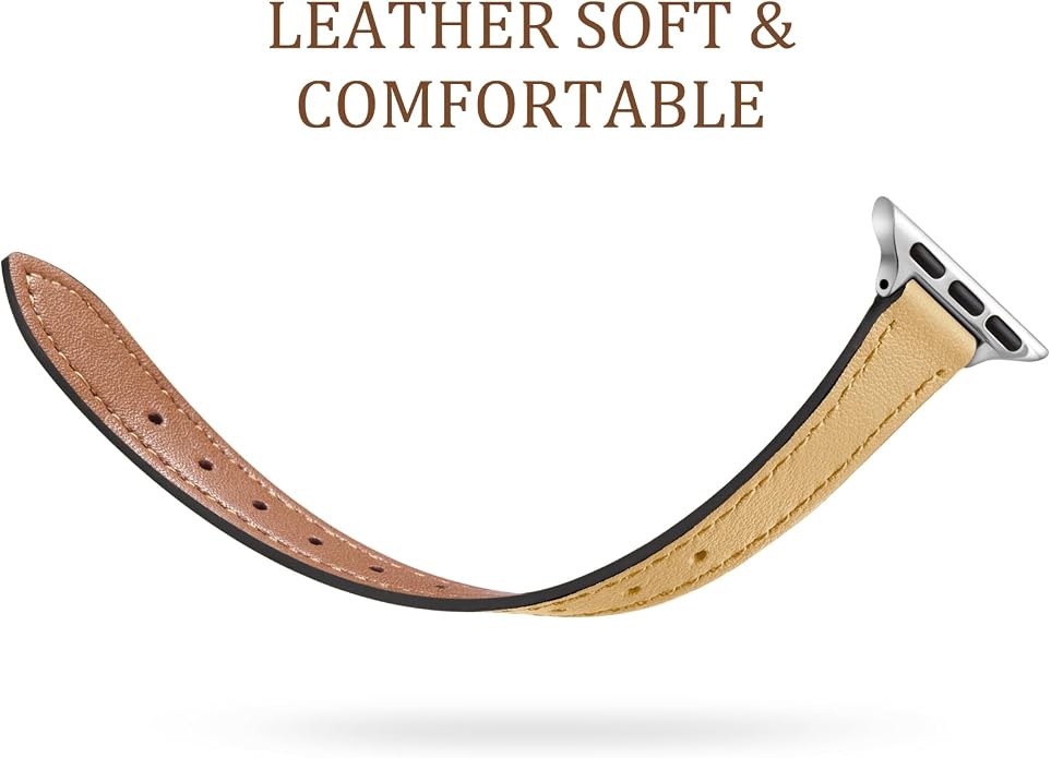 Charlam Slim Leather Band Compatible - Image 3