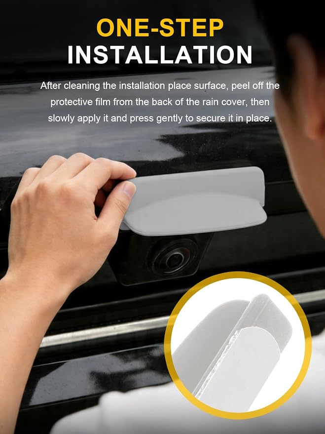 Car Camera Lens Protector 2-Pack + Backup Camera Rain Shield 1-Pack, - Image 7