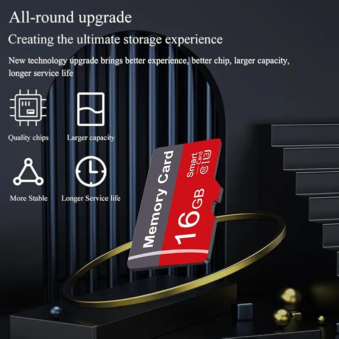 2 Pack Memory Card 16GB with Adapter, High Speed TF Card, UHS-I C10 A1 Memory - Image 3