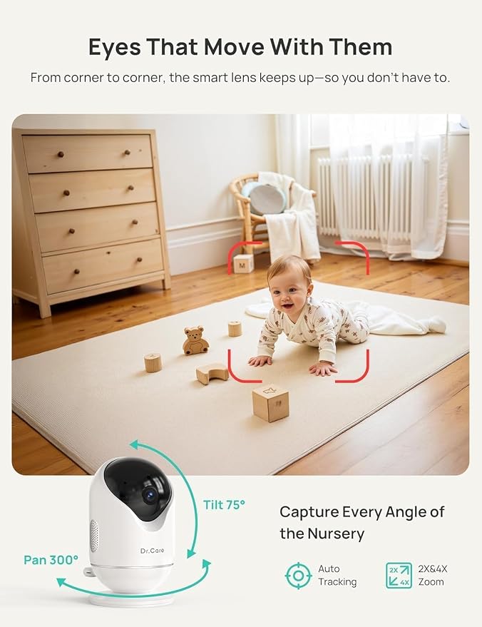 Dr.Care VistaView 5” Smart WiFi Baby Monitor - Image 4