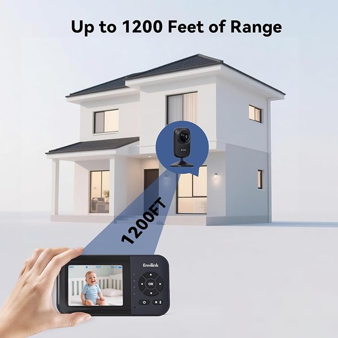 Video Baby Monitor with App, 2.8" Screen 14h Battery, Sound Detection, Night - Image 9