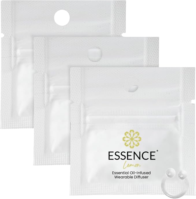 Essence Wearable Aromatherapy Nasal Diffuser – Lemon Essential Oil Nose Ring by Essence