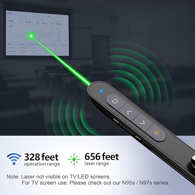 Norwii N76 Rechargeable Presentation clicker, Long Range Presentation Remote - Image 2