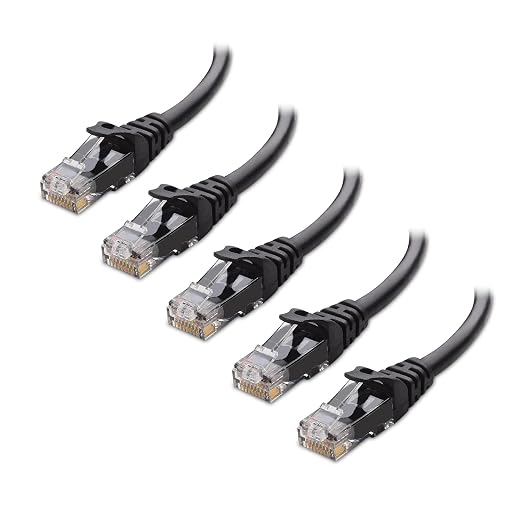 Cable Matters 10Gbps 5-Pack Snagless Cat 6 Ethernet Cable - 5ft by CableMatters