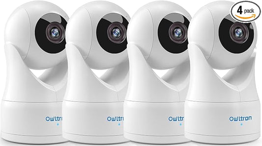 owltron 4pcs Indoor Pan/Tilt Security Camera 2K, Smart Cam by OWLTRON