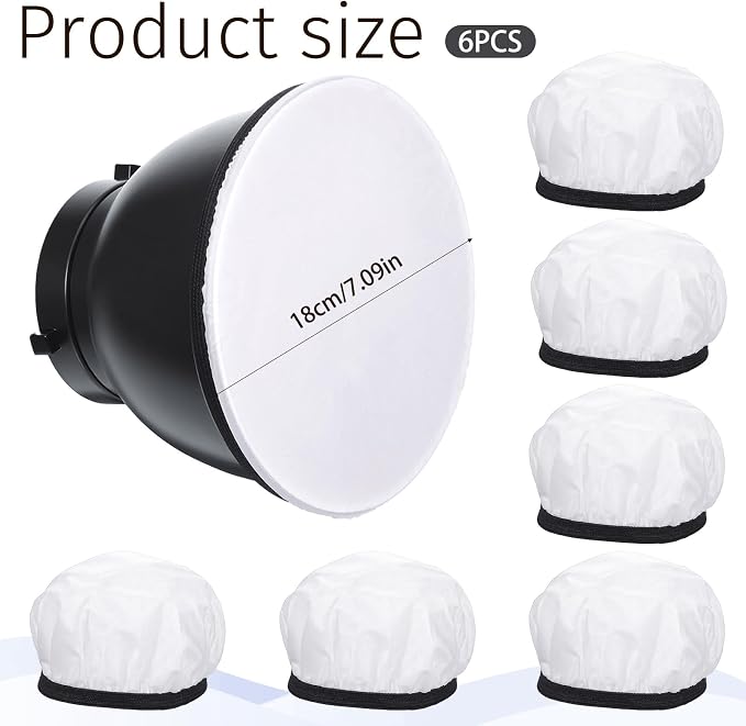 6 Pcs 7"/18cm Light Diffuser, Video Shooting - Image 2