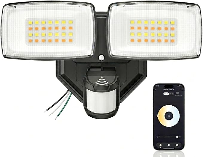 Onforu 32W 3200LM Smart Outdoor Security Light, WiFi Motion Sensor Flood Light by Onforu