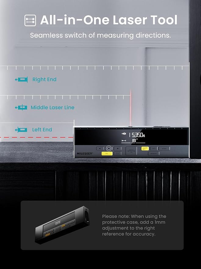 MiLESEEY DP20 Pro Dual Laser Measuring Tool, 390Ft Laser Measurement Tool - Image 5