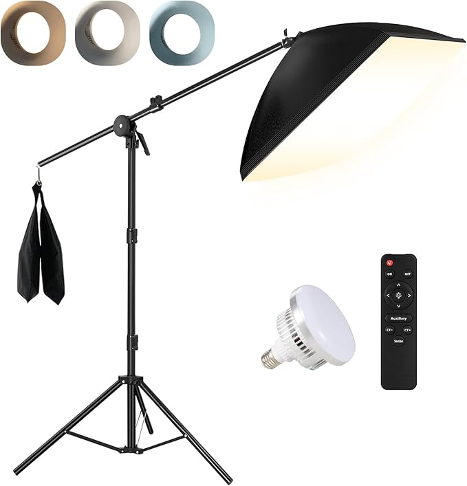 NiceVeedi Softbox Photography Lighting Kit, Overhead Studio Lights by NiceVeediOfficial