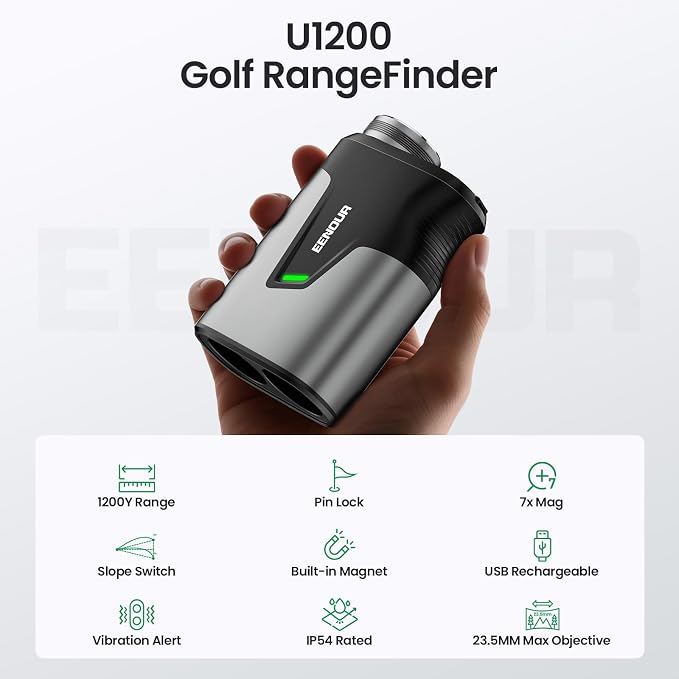 EENOUR Golf Range Finder with Slope, 1200 Yards Golf Rangefinder, Laser - Image 2