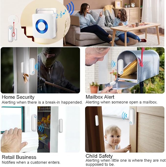 Caregiver Pager Door Alarms for Dementia Patients/Kids Safety/Home Security - Image 4