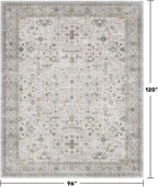 Light Gray & Sage Living Room Rug 8x10 - Image 2